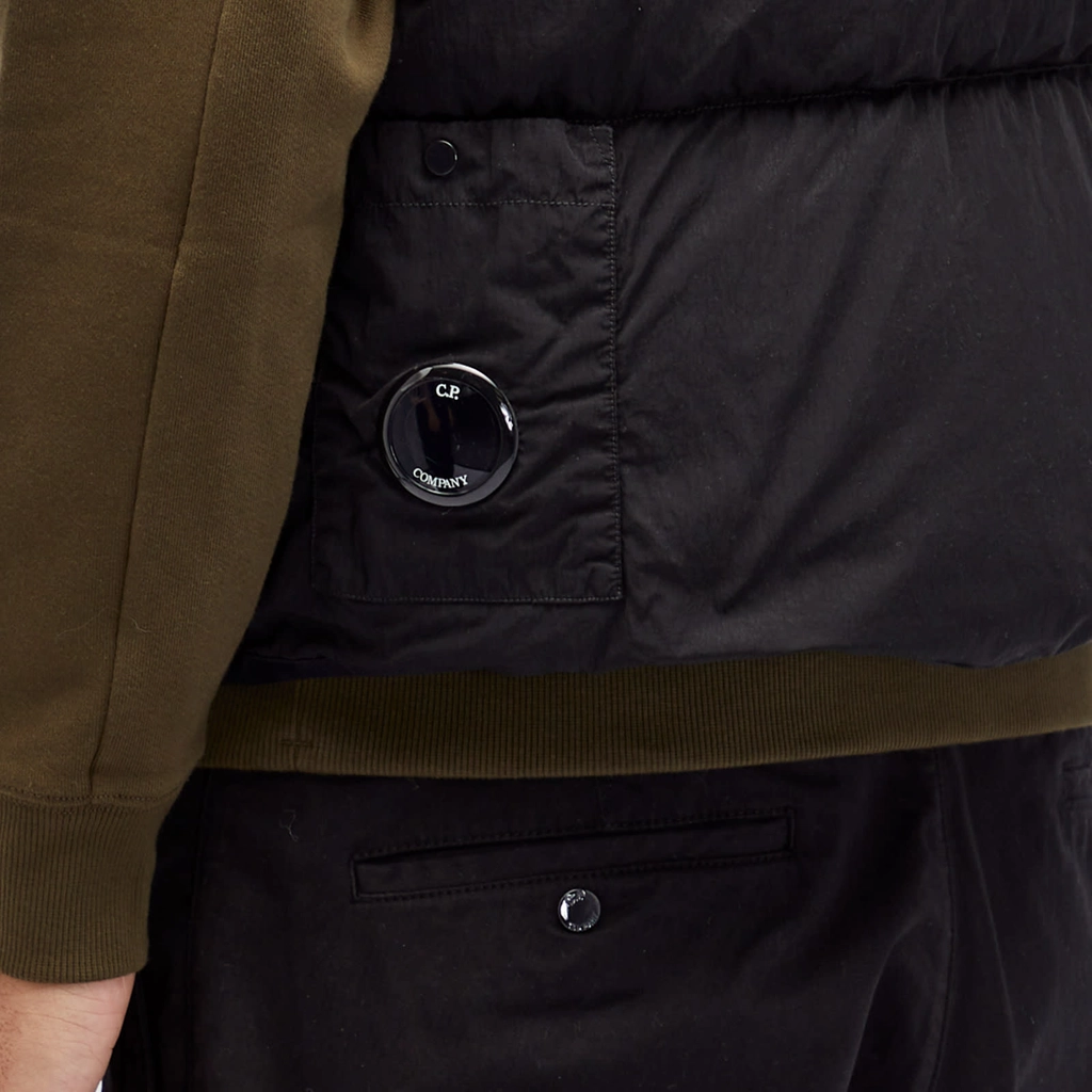 CP Company Men's Chrome-R Mixed Down Vest Black